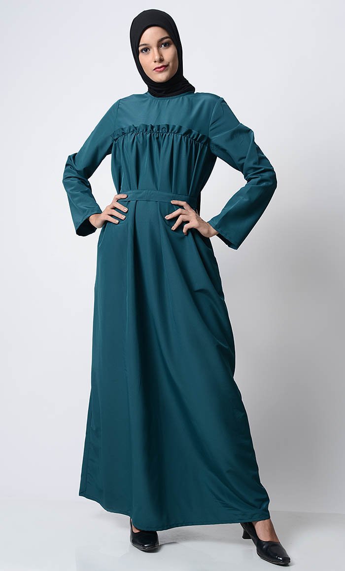 Classic Everyday Wear Abaya-Teal