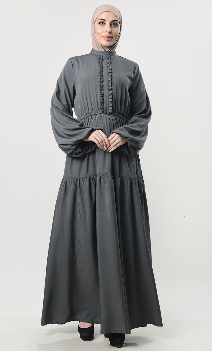 Copy of Multi-Tier Abaya With Pockets