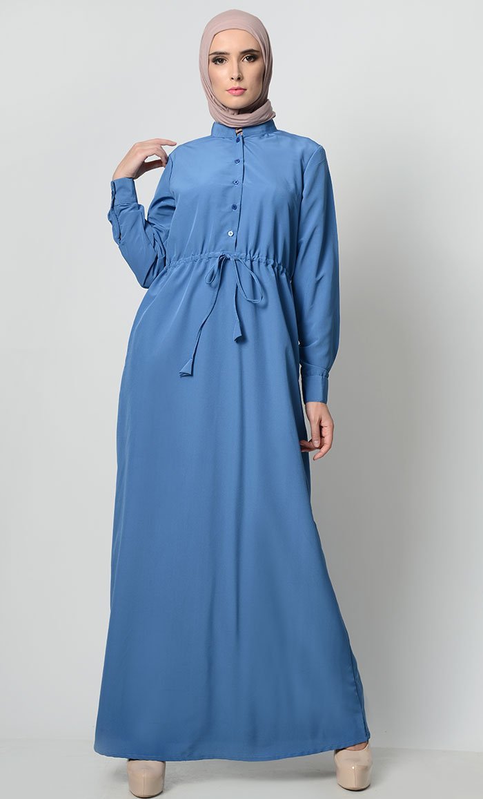 Minimalistic Waist Drawstring Abaya