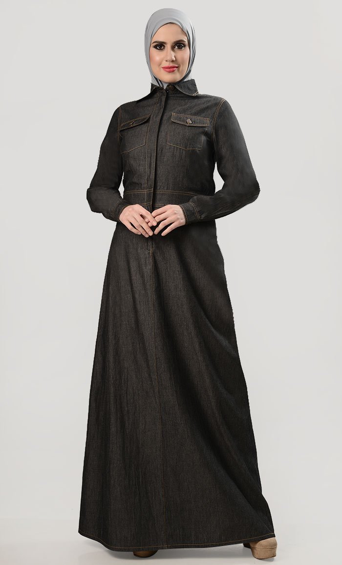 Denim Everyday Workwear Abaya