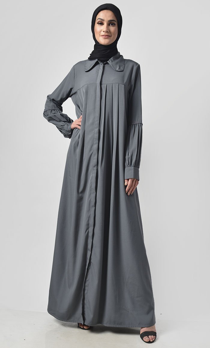 Front Pleated Everyday Stylish Abaya