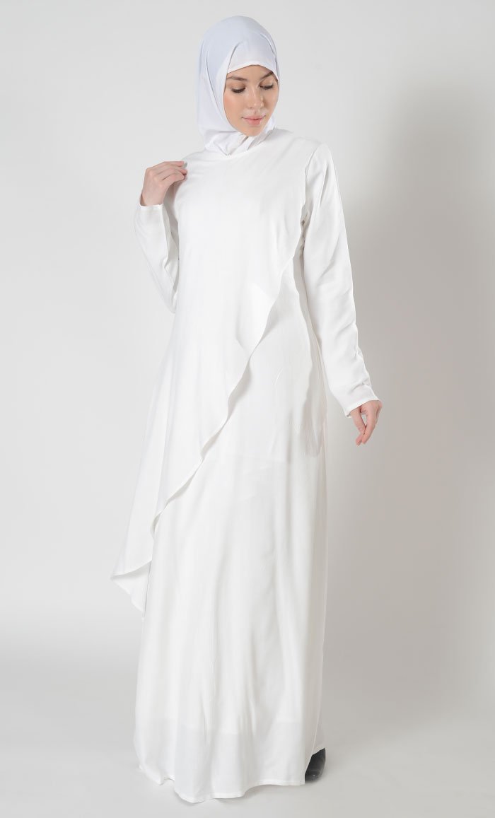 Double Layered Hajj Umrah Abaya Dress