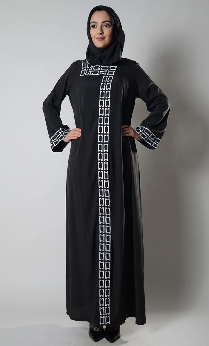 Dalia Front Open Snap Abaya Duster