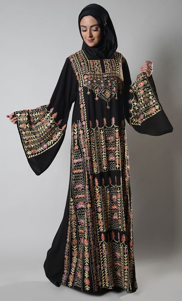 Floral Embroidered Palestinian Jordanian Dres