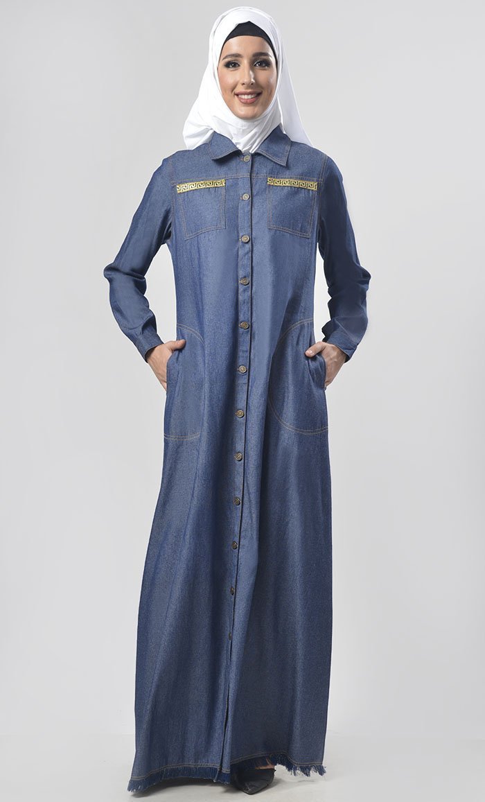 Modest Denim Jacket Style Jilbabs