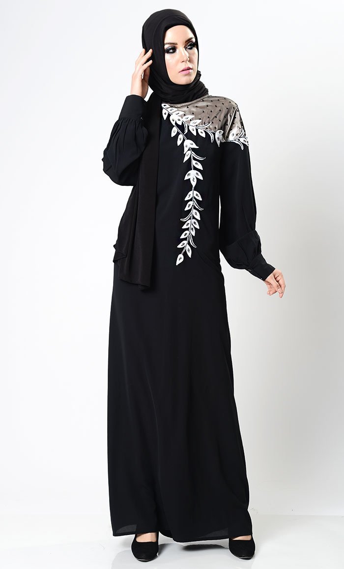 Beautiful Detailed Embroidered Abaya