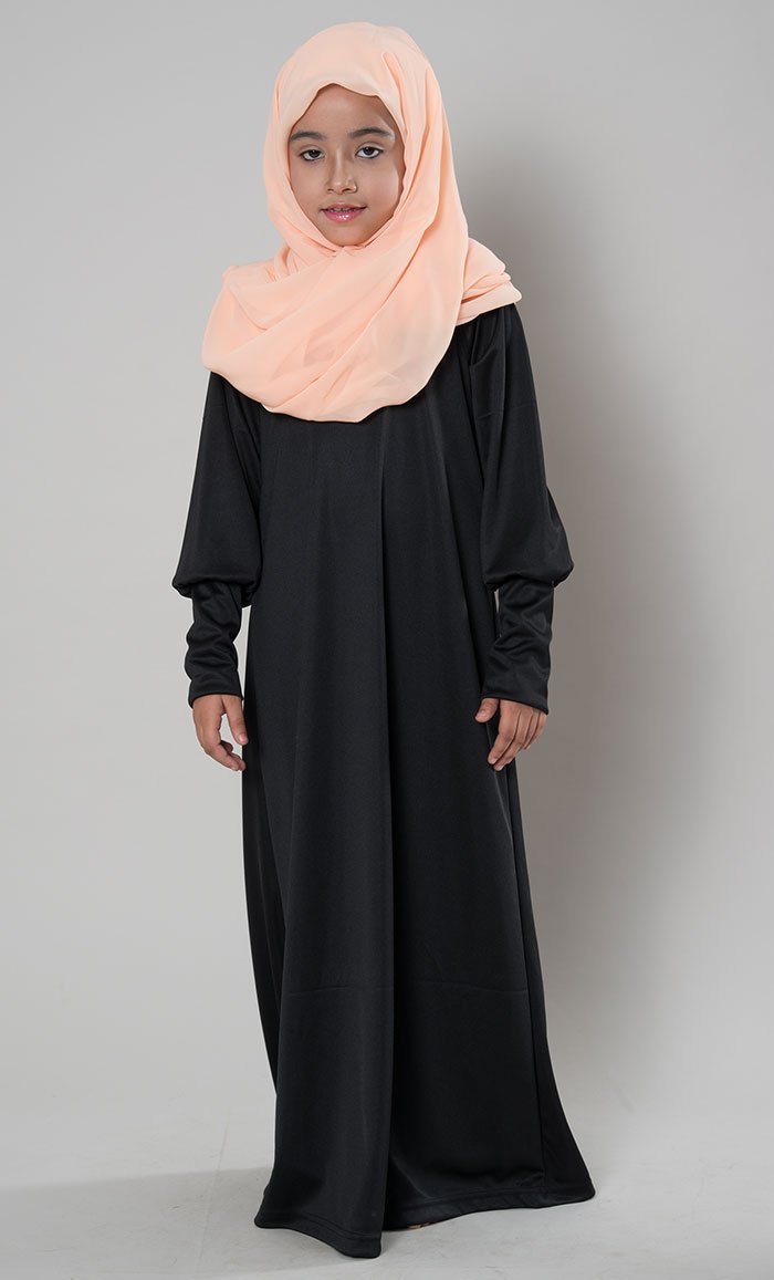 Girls Batwing Abaya Dress