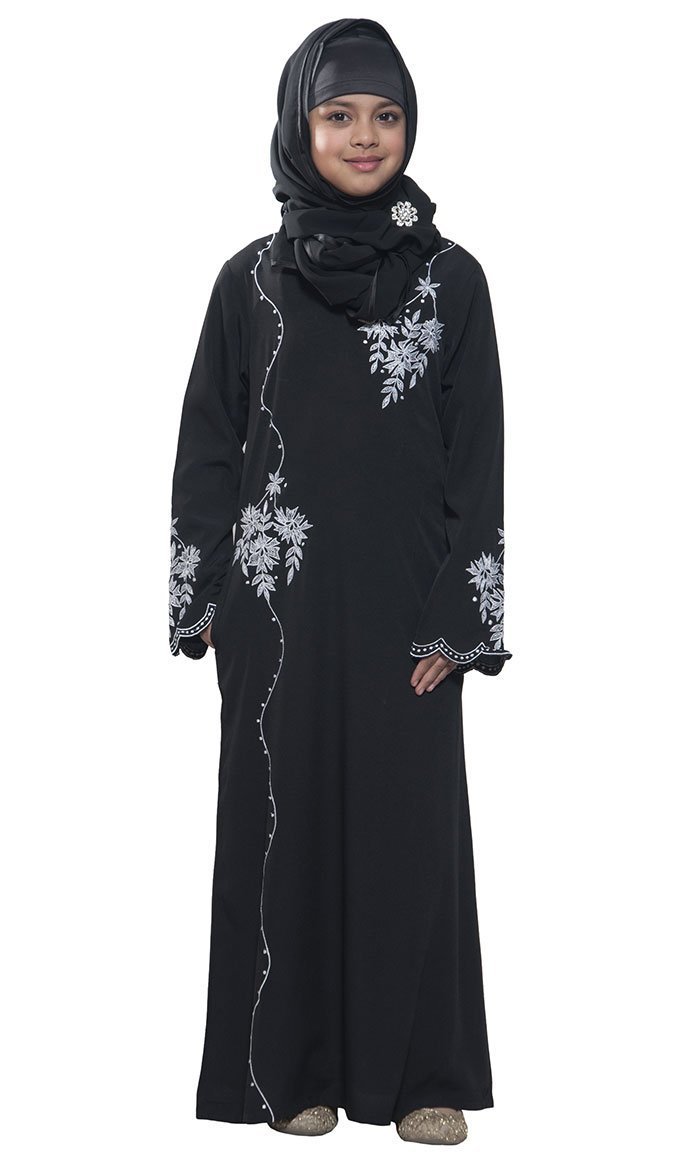 Embroidered Kid's  Abaya