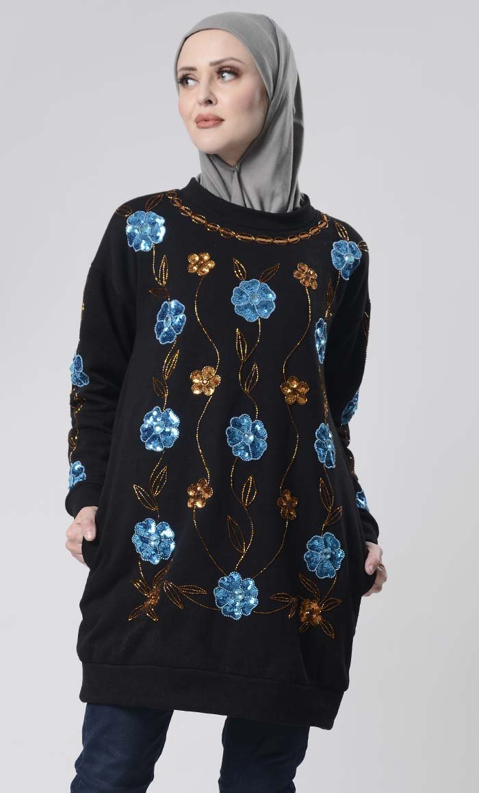 Floral Embroidered Sweater