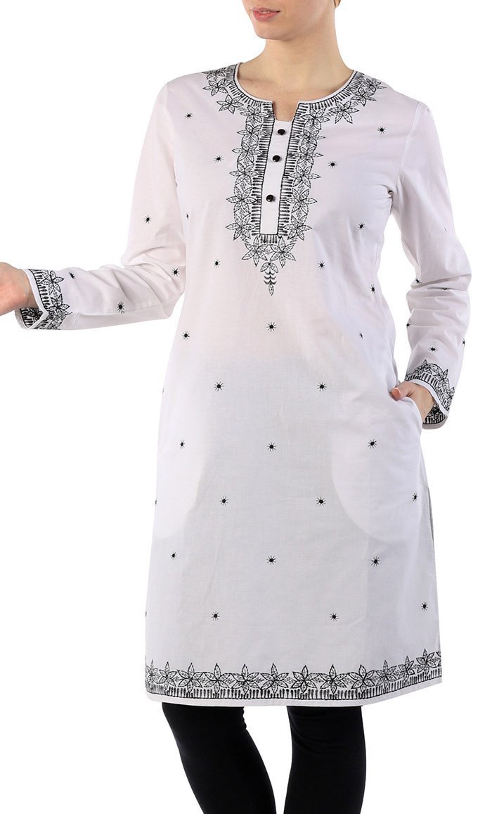 Beautiful Cotton Embroidered Spring Tunic