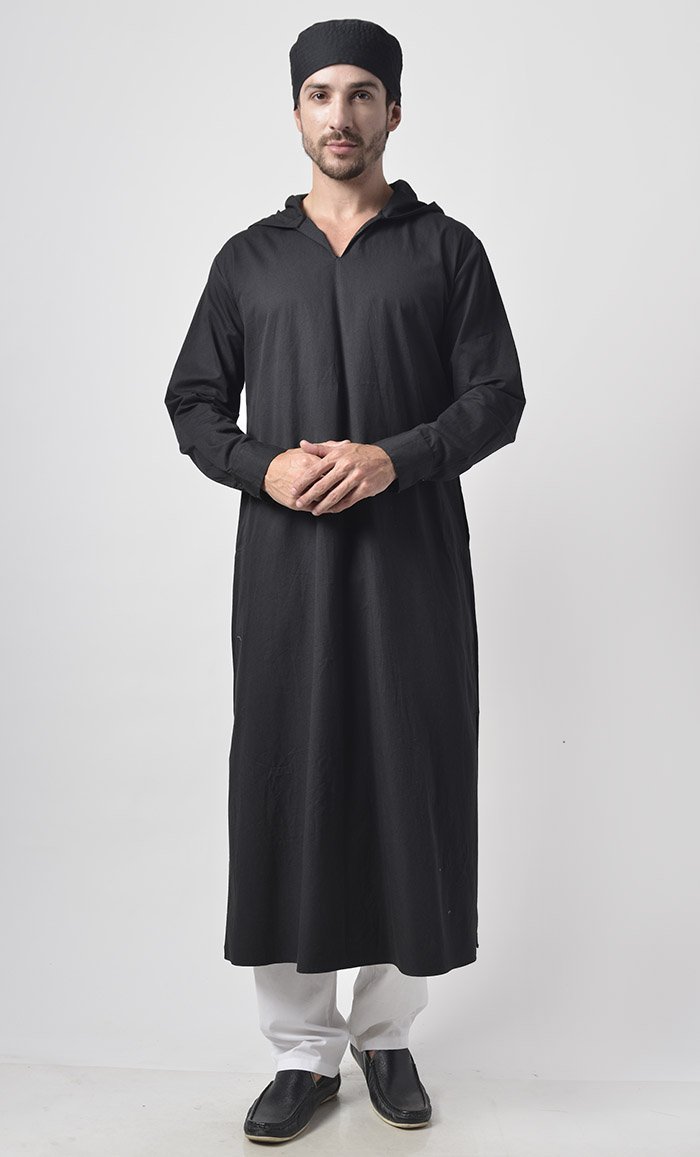 Mens Cotton Hooded Kurta