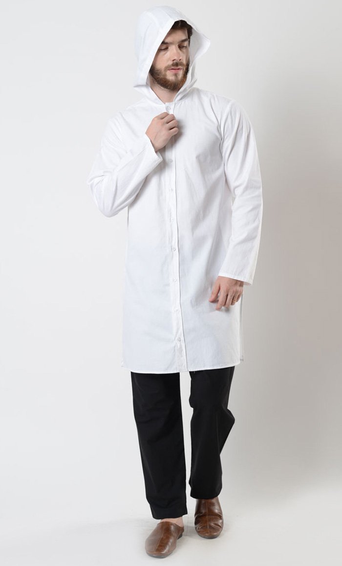 Mens Cotton Hooded Tunic