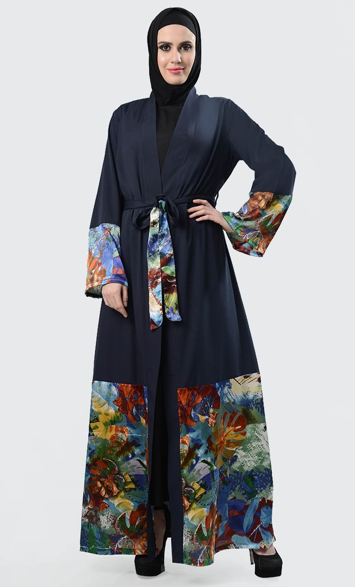 Bright And Shine Printed Shrug - Navy