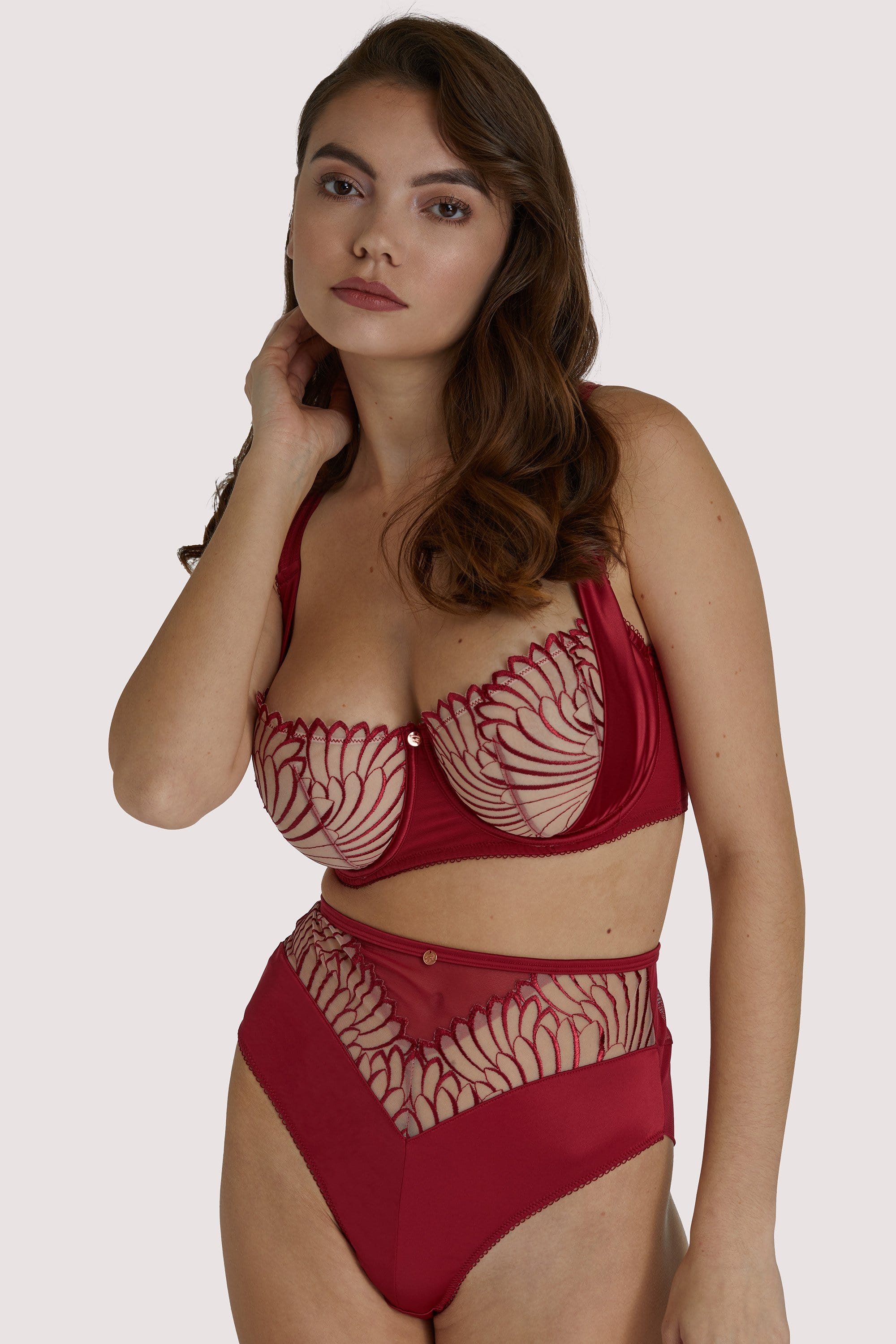 Fallen Angel Red Balcony Bra