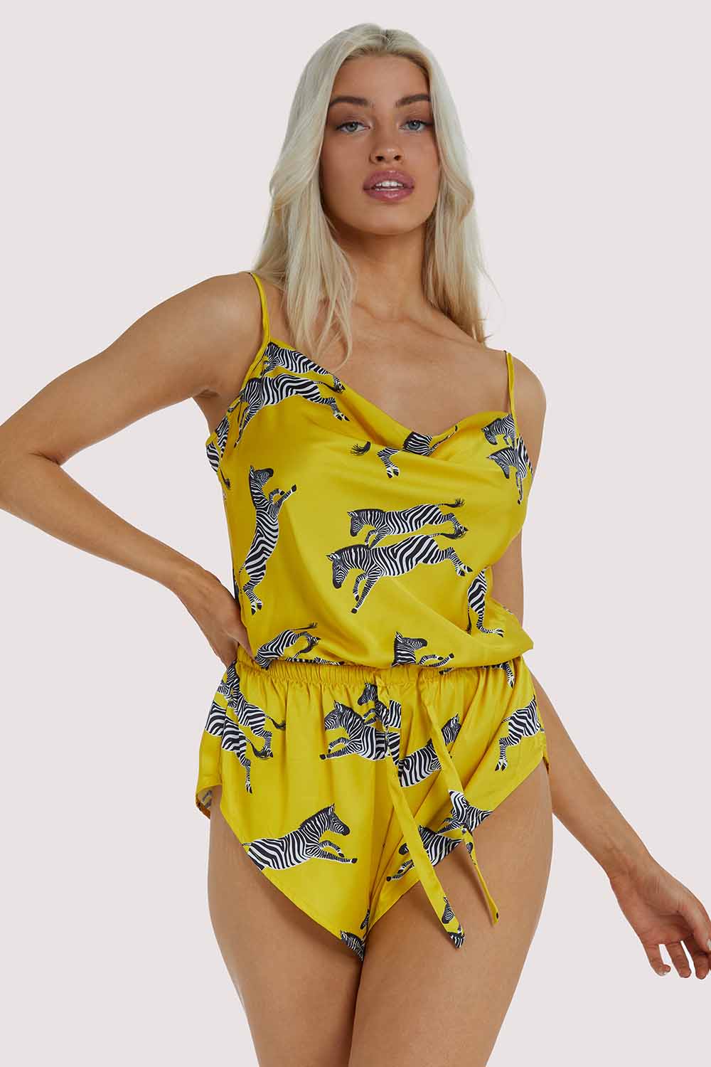 Kilo Mustard Zebra Playsuit