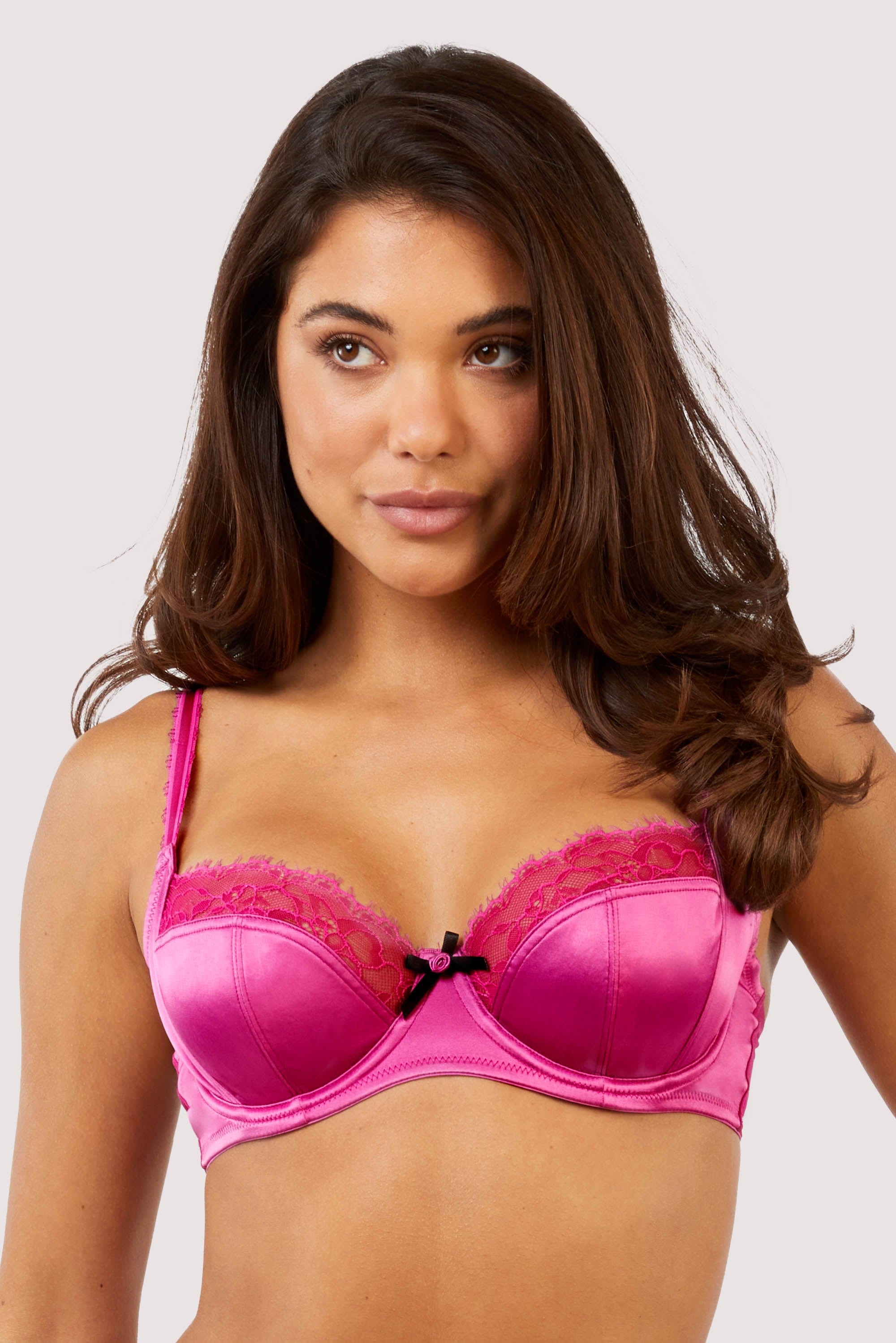 Rosalyn Magenta Full Coverage Lace Bra