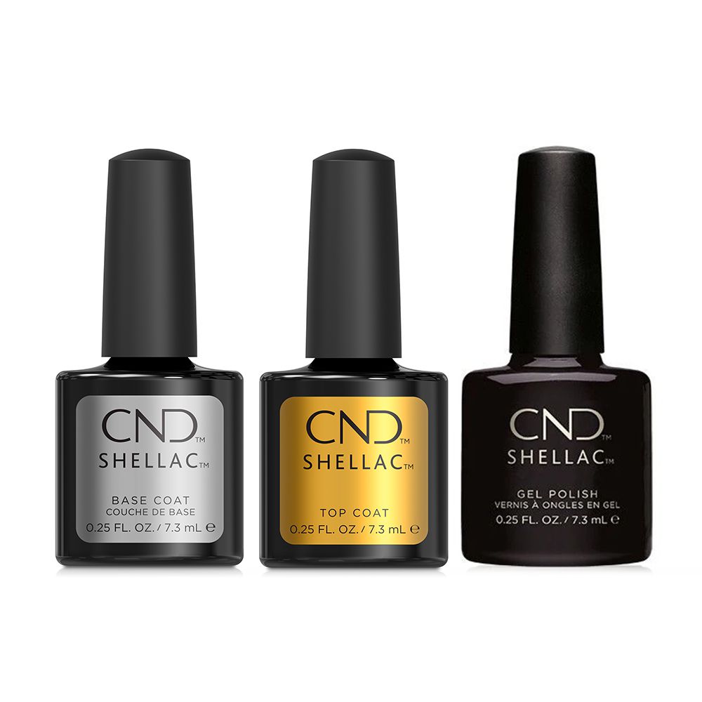 CND - Shellac Combo - Base, Top & Black Pool