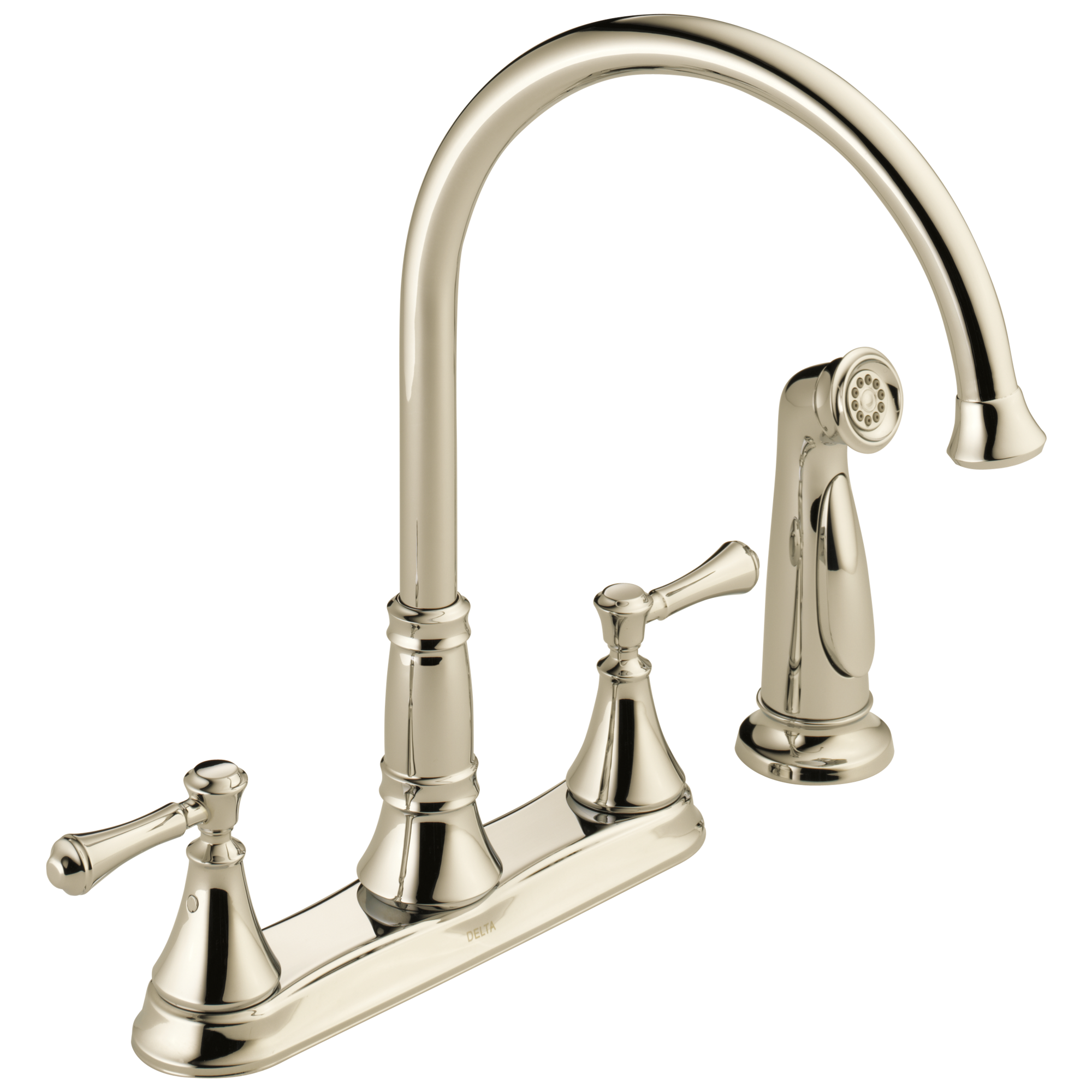 Delta Cassidy:2497LF Two Handle Kitchen Faucet with Spray