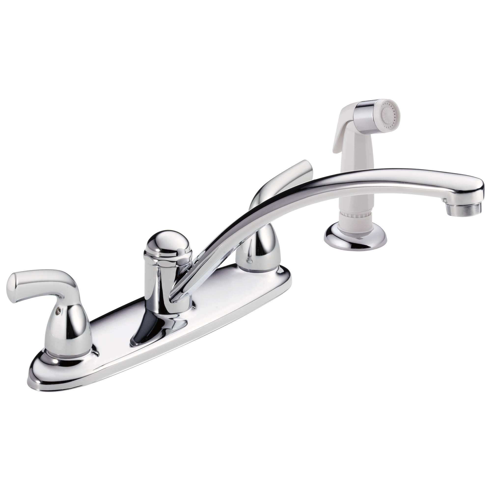 Delta Foundations:B2410LF Two Handle Kitchen Faucet with Spray