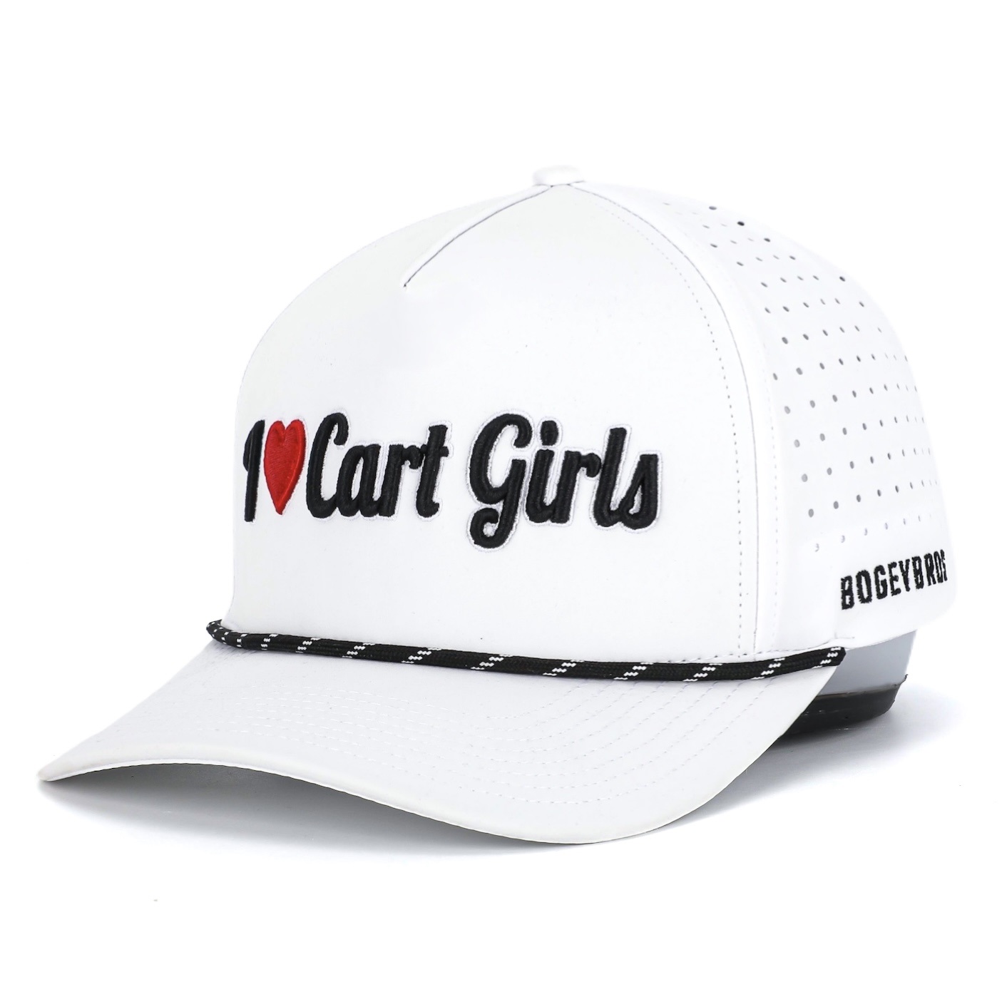 Bogey Bros Golf I Heart Cart Girls Performance Rope Hat