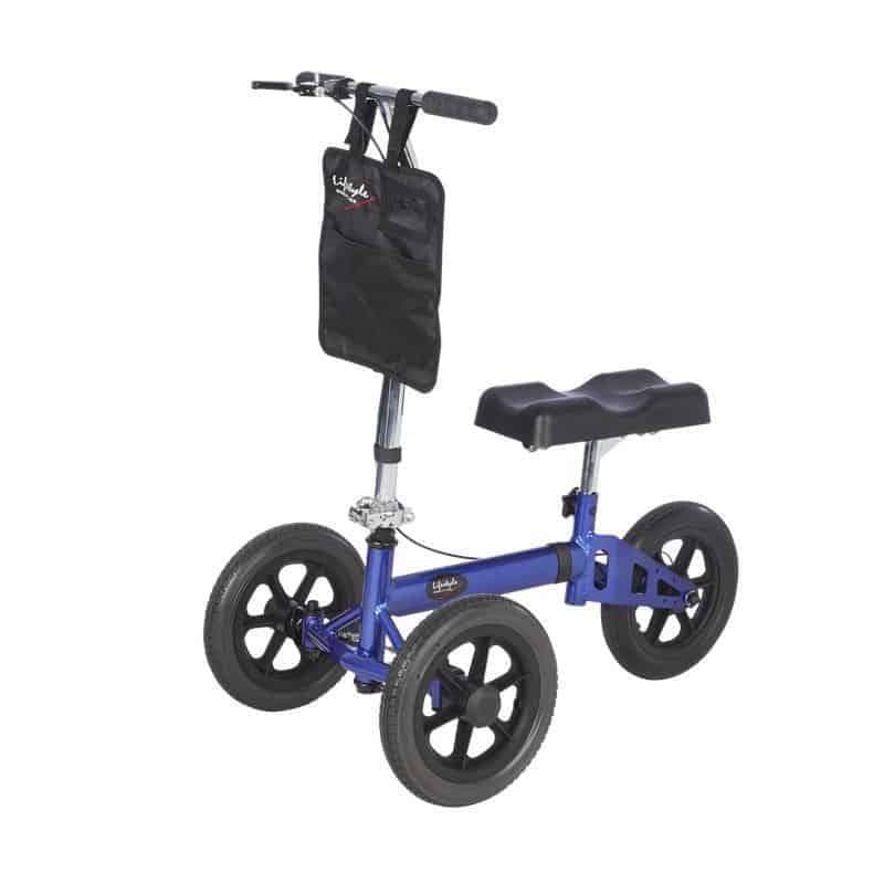 Lifestyle Mobility Aids Lightweight Folding Knee Walker with XL 12" Wheels