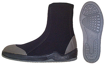 5mm Deluxe Hard Bottom Scuba Bootie with Zipper, Toe Cap, and Heel Cap