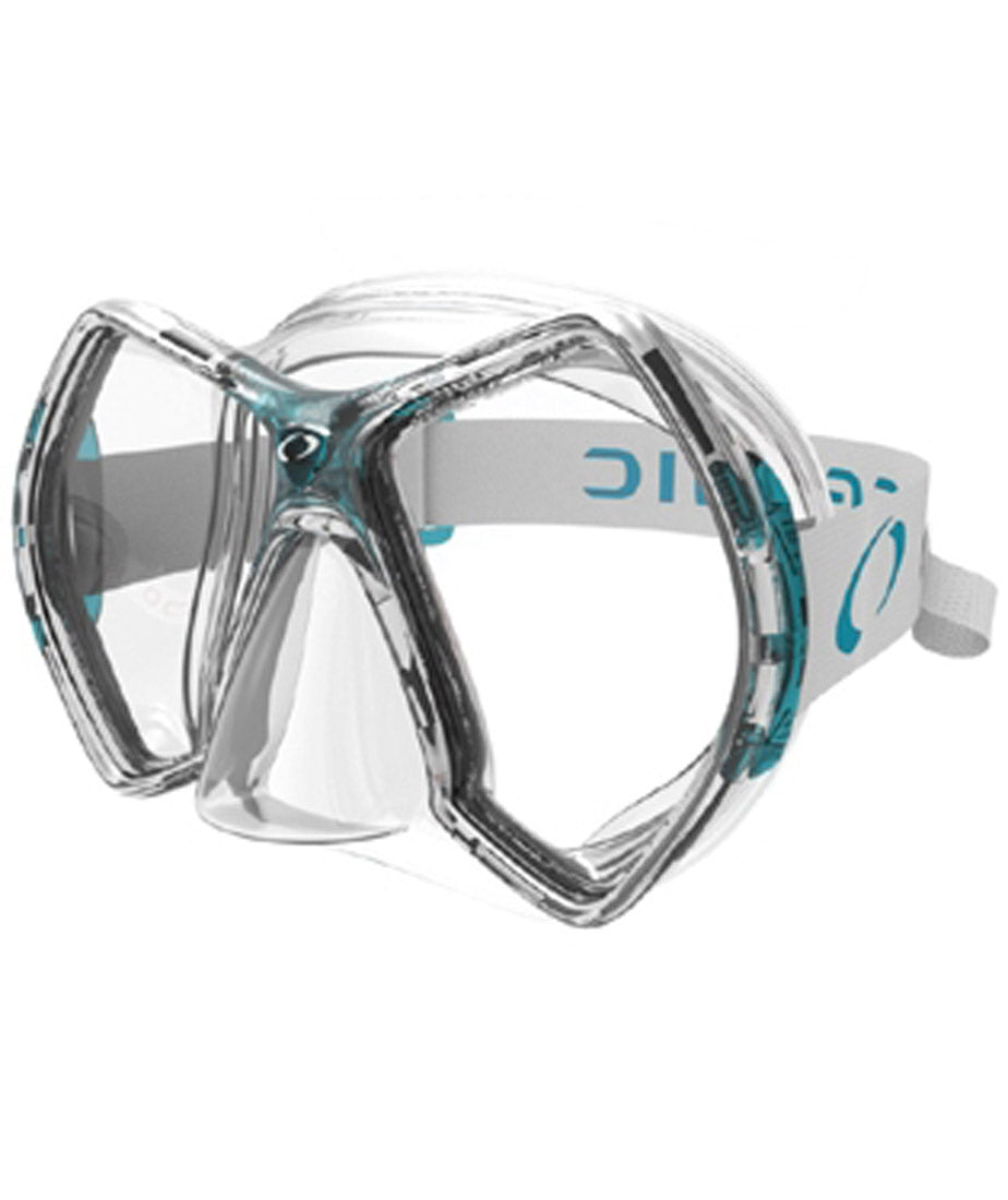 Oceanic Cyanea Minimalist Frame Scuba Diving Mask with Ski Goggle Strap