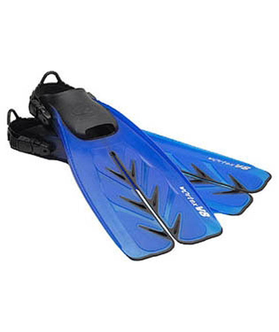 Oceanic Vortex V-8 Split Scuba Diving Open Heel Adjustable Fins