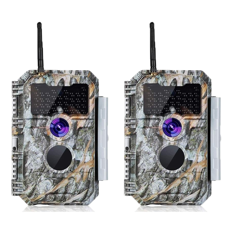 2-Pack Wireless Bluetooth WiFi Game Trail Deer Camera 32MP 1296P Video Night Vision No Glow Motion Activated Waterproof Photo & Video Model