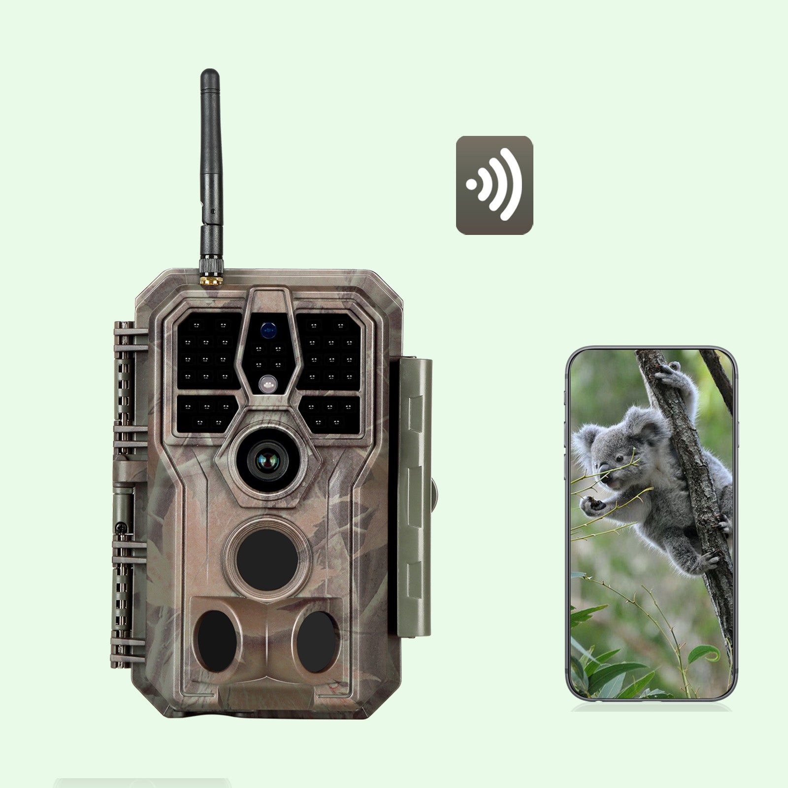 Bluetooth Wifi Game & Trail Cameras 32MP 1296P for Wildlife Observing & Home or Backyard Security Night Vision Motion Activated Waterproof