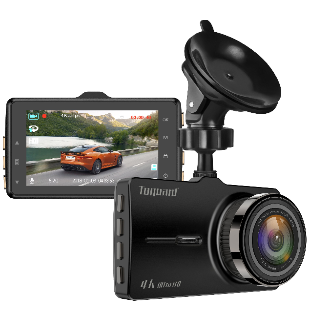 Toguard CE50 Dash Cam 4K Ultra HD  GPS Car Driving Recorder with 3 Inch LED Screen