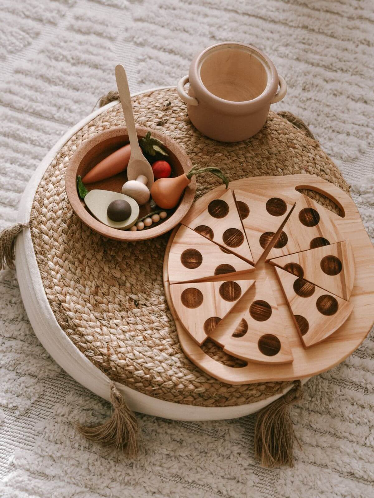 Wooden pizza toy