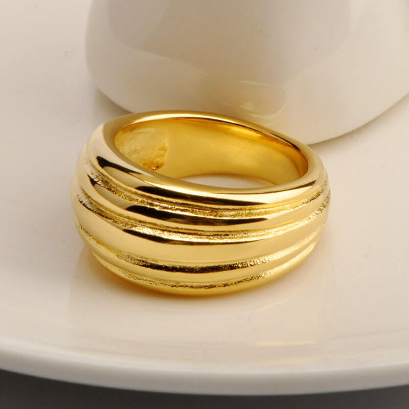 Gold Threaded Ring